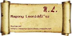 Magony Leonidász névjegykártya